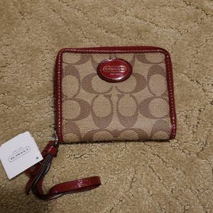 NWT Coach Monogram wallet wristlet